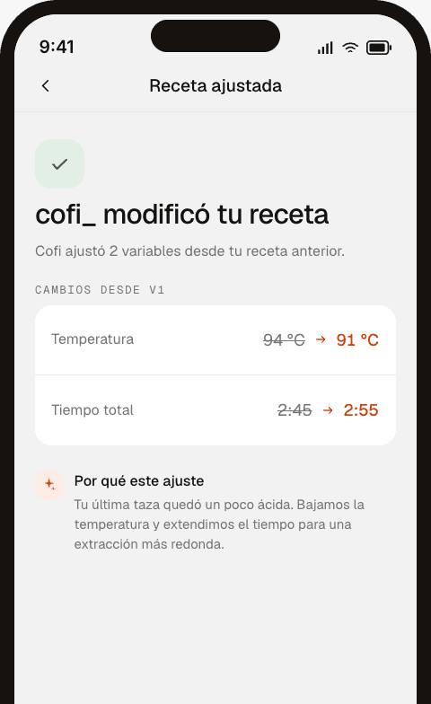 Pantalla de receta ajustada por cofi_